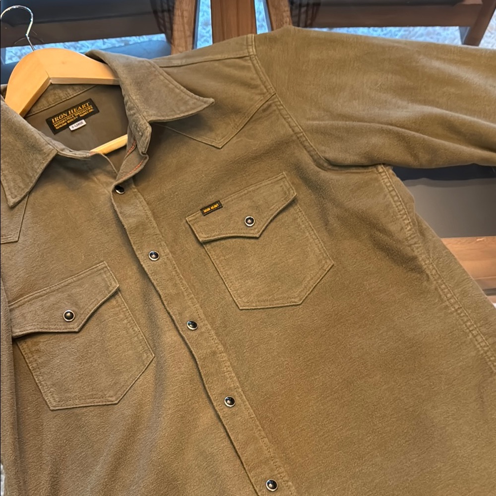 Iron Heart 9oz olive western shirt